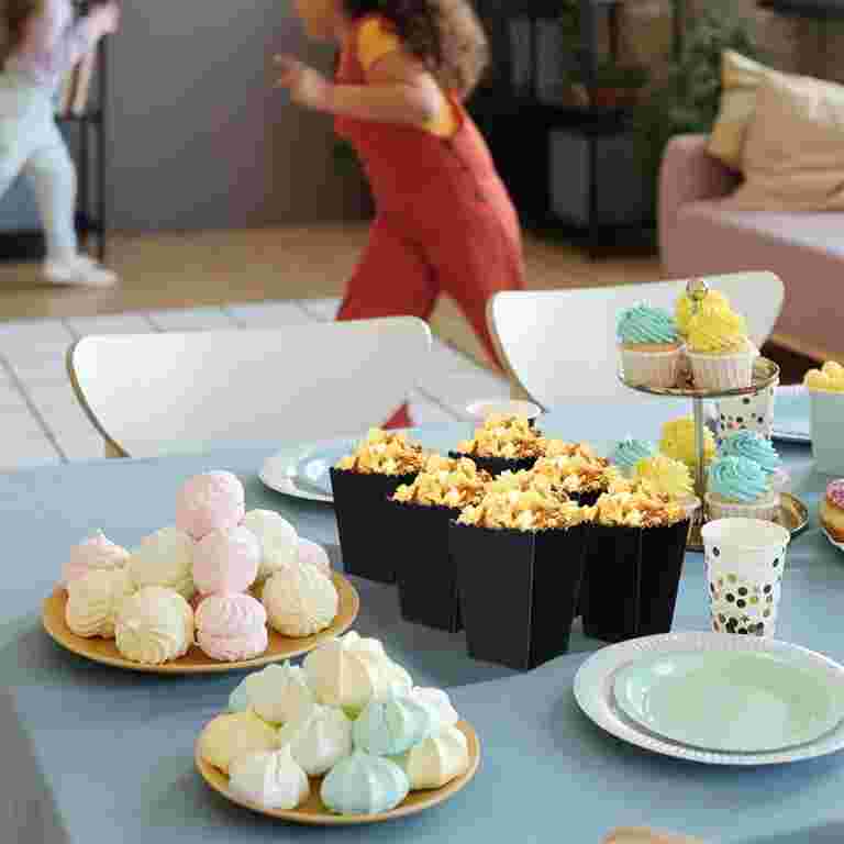 25 Cute Gilded Food Paper Bags For Party Candy, Popcorn, And Gift Wrapping Supplies