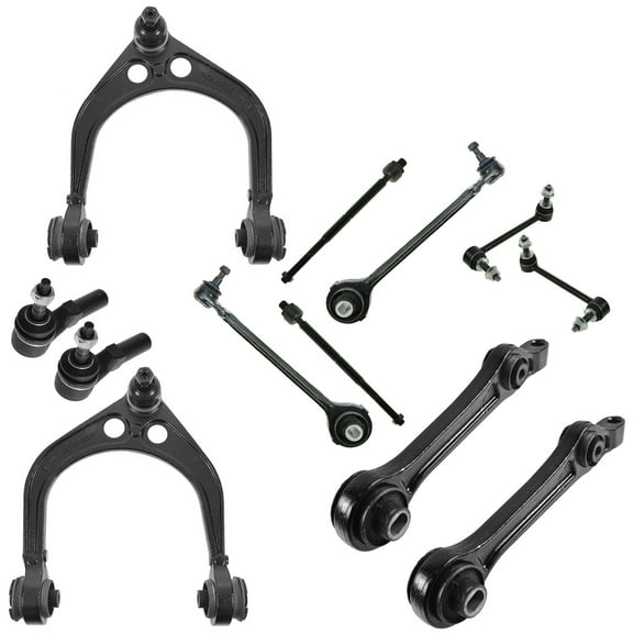 TRQ 12 pc Control Arm Inner Outer Tie Rod Ball Joint Sway Bar Link for Charger PSA58757 Fits select: 2005-2006 CHRYSLER 300C, 2006-2010 DODGE CHARGER