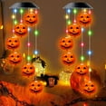 thumbnail image 5 of KMMYS Solar Pumpkin Wind Chime Light, LED Decorative Wind Chime, Outdoor Halloween Decor, Unique Lighting Effects, Waterproof Hanging Lantern, Energy-saving Solar Powered Lights, 5 of 9