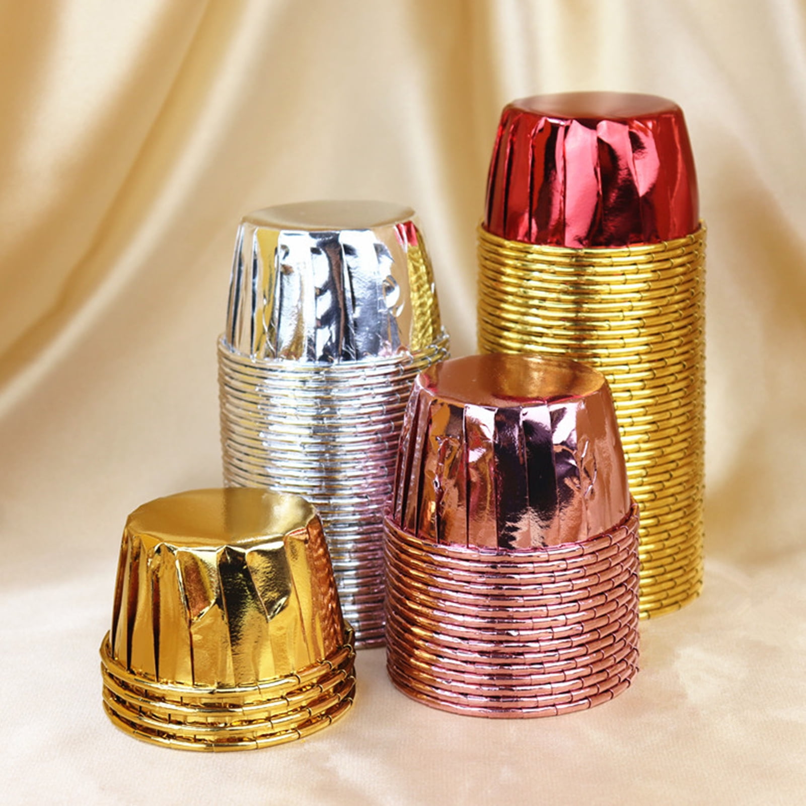 Travelwant 50Pcs Aluminum Foil Ramekins Little, Foil Cups Ramekins