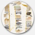 thumbnail image 1 of Designart 'Abstract Gold Birch Trees I' Art Mural en Métal Glam - Disque de 36, 1 of 5