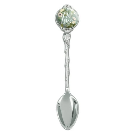 

Just Love Wedding Engagement Flowers Novelty Collectible Demitasse Tea Coffee Spoon
