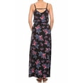 thumbnail image 3 of Women's Stylish Floral and Paisley Print Maxi Dress Skirt (Large, Navy-01), 3 of 4