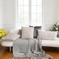 thumbnail image 2 of JWH Decorative Soft and Smooth  Geometric Velvet Throw Pillow Covers 18x18inch Beige for Sofa Couch Bed Decoration, 2 of 8