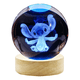 thumbnail image 1 of 1 Pz Lampara 3d Stitch Bola De Cristal Luz De Noche Malubero Azul, 1 of 5