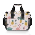 thumbnail image 7 of FORMRS Insulated Cooler Bag 24 Cans Capacity Soft Leakproof Lunch Box with Side Pockets, Flamingo Pattern, 7 of 7