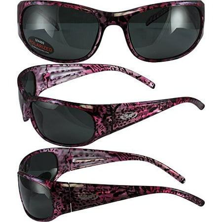 BlueWater Polarized Bahama Mama 3B Sunglasses Pink Frames Smoke Lenses