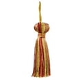thumbnail image 2 of 3" (7.5cm) Small Bell Tassel | Craft Tassel # BT3,, Chili Pepper Gold #PRA2B (Light Gold, Light Red, Olive Green) Set of 2, 2 of 2
