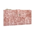 thumbnail image 3 of Daisy Rose Women’s Multi Card Wallet PU Vegan Leather Clutch RFID Blocking Organizer Card Holder with Zipper Pockets - Pink Snake, 3 of 7