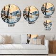 thumbnail image 4 of Designart "Illustration of a Summer Lake Landscape IV" Landscapes Oversized Wall Clock, 4 of 5