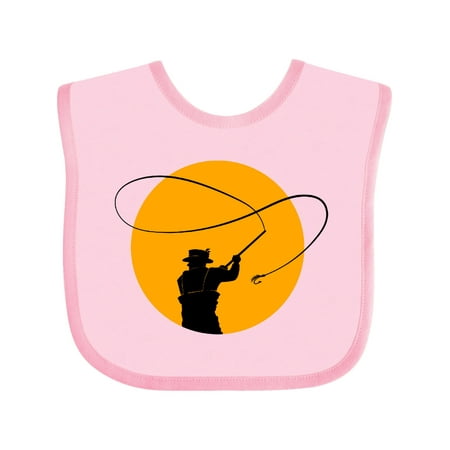 

Inktastic Fly Fishing sun silhouette Gift Baby Boy or Baby Girl Bib