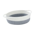 thumbnail image 3 of Cesta tejida de cuerda de algodón, cesta de juguetes para perros, organizador de almacenamiento, cesta de regalo para bebé gris claro, 3 of 9