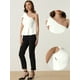 thumbnail image 2 of Blusa sin Mangas Allegra K para Mujer Peplum Top de un Hombro con Volantes Blanco XL, 2 of 6