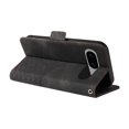 thumbnail image 4 of ELEHOLD For Google Pixel 8 Leather Wallet Phone Case, Embossed Diamond Folio Flip Cover, Card Holder Cash Slot, Stand Support, Wrist Strap Lanyard -Black, 4 of 11