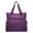 Purple, variant on Womens Tote Bag Waterproof Nylon Multi Pocket Shoulder Bags Laptop Work Bag Purse Lightweight Handbag