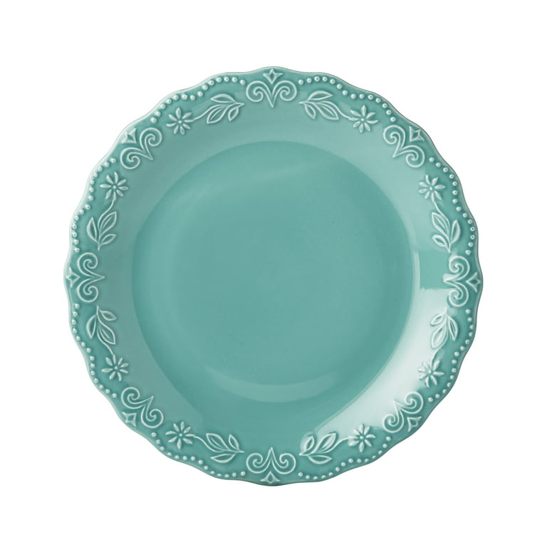 The Pioneer Woman 20-Piece Ceramic Toni Dinnerware Set, Teal The Pioneer Woman 20-Piece Ceramic Toni Dinnerware Set, Teal