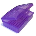thumbnail image 2 of American Comb Purple Toothbrush Covers & Soap Box Set - Matching Colors - Tooth Brush Cover Cap, Soap Dish Travel, Soap Dish Holder Travel - Plastic Portable Set with Cover, 2 of 5