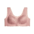 thumbnail image 5 of TEVEQ Front Closure Bras for Women Seamless Wireless Push Up Bra No Underwire Full Coverage Comfort Bras Front Buttoned Back Lace Thin Plus Size Close In Bra for Women Rose Gold 3Xl, 5 of 7