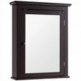 thumbnail image 1 of Armoire de Salle de Bain Murale avec Miroir et Étagères Ajustables, avec une Porte Simple et Poignée Rétro, 1 of 14