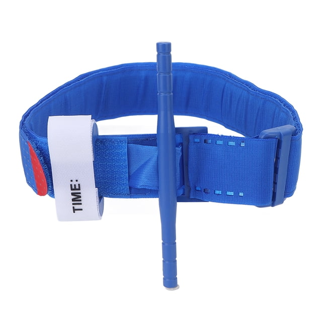 Torniquete giratorio de emergencia para exteriores: equipo para salvar vidas con una sola mano (azul)