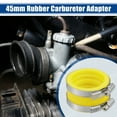 thumbnail image 2 of Unique Bargains 45mm ID Yellow Carburetor Adapter Inlet Intake Pipe Manifold Adapter Boot Sleeve Interface with Clamps, 2 of 7