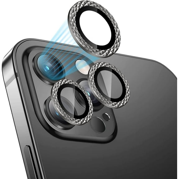 Camera Lens Protector Compatible with iPhone 12 Pro max, iPhone 12 pro max accessories[Case Friendly][New version][Scratch-Resistant]-Black