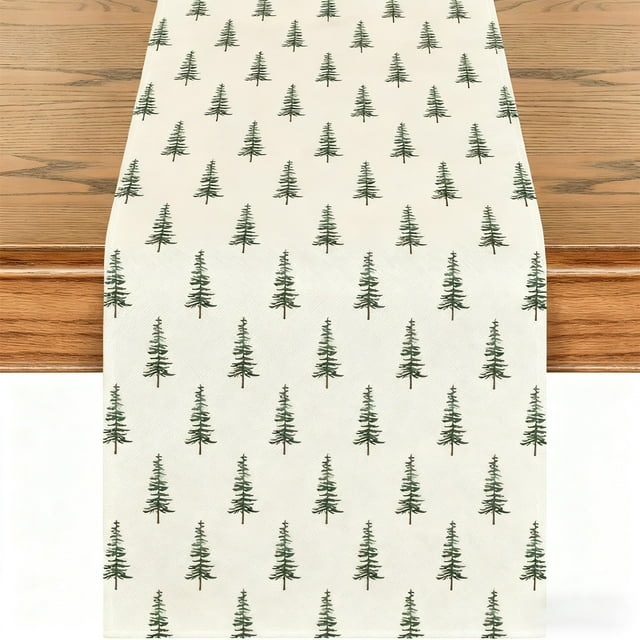 CaiYueKe Christmas Table Runner Xmas Golden Tree Star Snowflake Black Merry Christmas 13 x 72 Inch Long Runners Winter Holiday Home Kitchen Table Decor