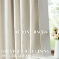 thumbnail image 2 of Windowss 84 inch for Living Room Bedroom Thermal Insulated Pinch Pleat Drapes with Hooks 2 Panel 40"Wx84"L designed forNatural Full Light Blocking Curtains Linen Blended Darkening Curtains, 2 of 11