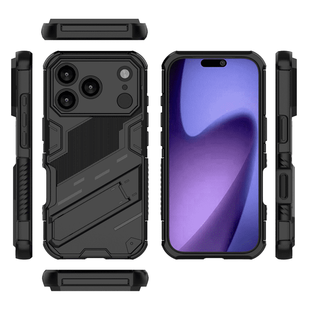 Funda GANGXUN Antigolpes para iPhone 17 Pro Max con Soporte Invisible, Antihuellas y Protección Completa