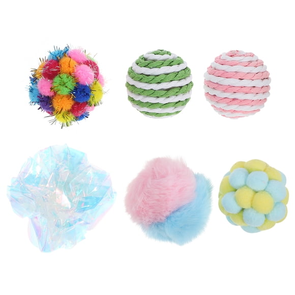 KAKOWELY 6 pelotas interactivas para gatos de interior, suaves y silenciosas.