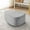 Triangle-Light Gray, variant on UIXE Rounded Triangle Ottoman Pebble Footstool Upholstered Coffee Side Tables for Living Room Bedroom Entryway, Gray