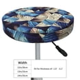 thumbnail image 4 of Fotbe Abstract Blue Squares Stool Covers Round,Waterproof Round Bar Stool Covers Bar Chair Covers Washable Stool Cushion Slipcover for 12-14 Inch Chair-, 4 of 7