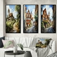 thumbnail image 1 of Designart "Blissful Rural Germany I" Germany Framed Wall Art Set Of 3 - Beige Germany Frame Gallery Wall Set For Home Decor, 1 of 6