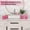 Hot-pink, variant on Hot-pink 5-Piece Glass Bathroom Accessory Set