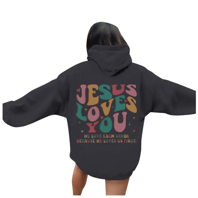 VBARHMQRT Chandail à Col Rond Camouflage pour Femmes avec Lettres Graphiques, Chandails à Capuche Surdimensionnés, Hauts Décontractés à Manches Longues avec Cordon de Serrage et Poches