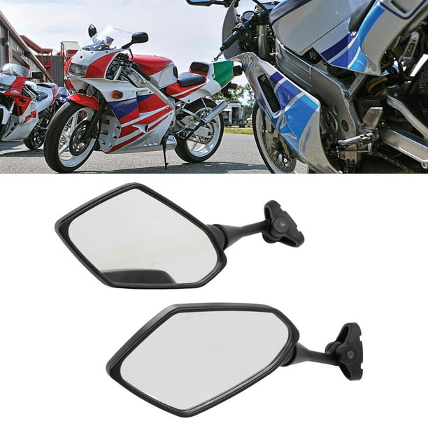 Par de espejos retrovisores de motocicleta, reemplazo de visibilidad negro para Honda CBR F4 Racing Jadeshay A
