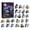 #A02-B, variant on Halloween Shark Countdown Advent Calendar, 24Pcs Cartoon Costume Shark Acrylic Ornaments, Surprise Blind Box Gift for Halloween & Shark Lovers