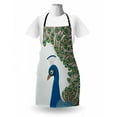 thumbnail image 3 of Peacock Apron, Illustration of Peacock Bird Forming a Frame with Its Feathers Eastern Exotic Fauna, Unisex Kitchen Bib with Adjustable Neck for Cooking Gardening, Adult Size, Multicolor, by Ambesonne, 3 of 4