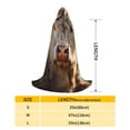 thumbnail image 2 of Honeii Adorable Flower Field Cow Print Poncho Cape, Cloak Coat, Snuggly Hooded Wearable Blanket, Hooded Cape For Teenagers,Halloween Costumes-Small, 2 of 7