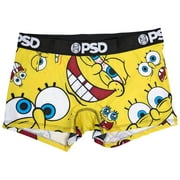 SpongeBob SquarePants Faces PSD Microfiber Blend Boy Shorts Underwear-XLarge