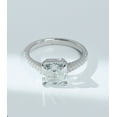 thumbnail image 2 of Sparkling Asscher Cut Moissanite Rings Women 2.5 Carat D Color VVS1 Clarity S925 Sterling Silver Lab Created Diamond Rings Anniversary Wedding Promise Ring with Certificate, 2 of 7