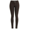 thumbnail image 4 of La Bijou 611S Ultra Stretch Skinny Pants Jeggings for Women Juniors - Brown, L, 4 of 5