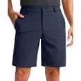 thumbnail image 3 of Casual Dress Shorts for Men Stretch Quick Dry Breathable Golf Shorts All Day Comfy Work Bottoms with Pockets, #02 Navy, 3XL, 3 of 6