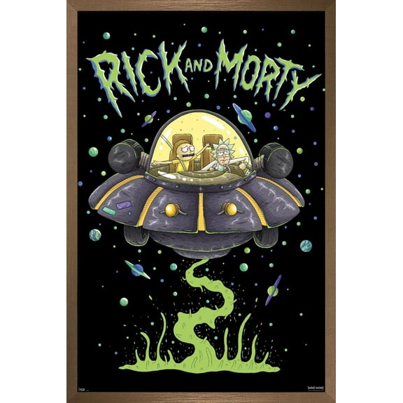 Rick And Morty - Ship Wall Poster, 14.725" x 22.375", Framed
