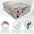 thumbnail image 4 of Twin XL Quilt Set 68''x98'', Green Blue Pink Botanical Lightweight Summer Bedspread Coverlet Set with 2 Pillow Shams, Spring Floral Vintage Breathable All Season Quilt Bedding for Dorm/Guest Room, 4 of 9