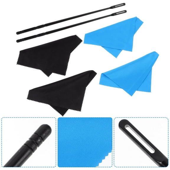 ELAYARD 1 Set Flute Cleaning Kit Including Instrument Cleaning Stick and Cleaning Cloth