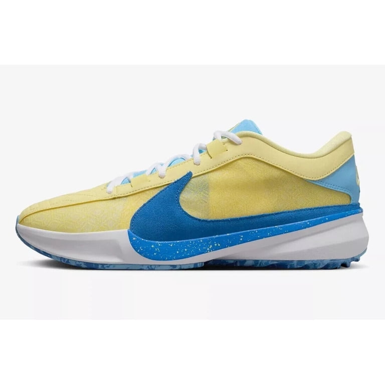 Nike Zoom Freak 5 DX4985-700 Sneakers Men's Yellow Blue Basketball