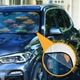 thumbnail image 3 of Yayeee Car Windshield Sun Shade Universal Fit Front Visor Protector, Rainbow Space Cat, 3 of 8