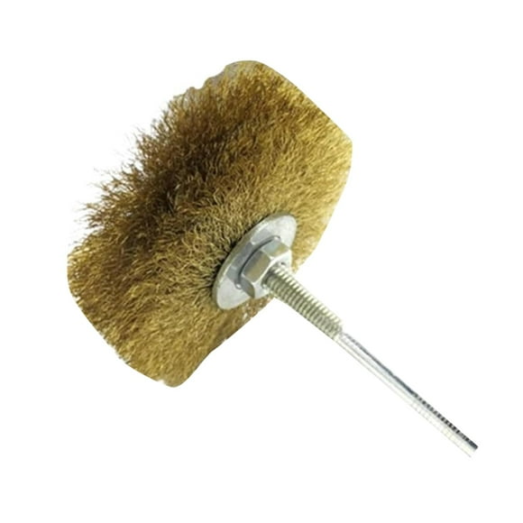 Binwennn Boring Head Grinder Extension Bits for Metal A Dhesive Removal Wire Brush Brass Wire Wheel Brush Kit For Drill Flat Wheel Shaped P Olishing Cleaning Rotating Tool Abrasive Copper