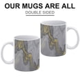 thumbnail image 3 of 11 Oz Grey and Gold Marble Printed Ceramic Coffee Mug - Gift for Birthdays and Holidays, 3 of 8
